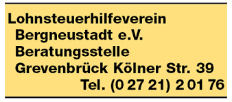 Logo Lohnsteuerhilfeverein Bergneustadt e.V. Sekretariatsmitarbeit (w/m/d) mit Interesse am Einkommensteuerrecht